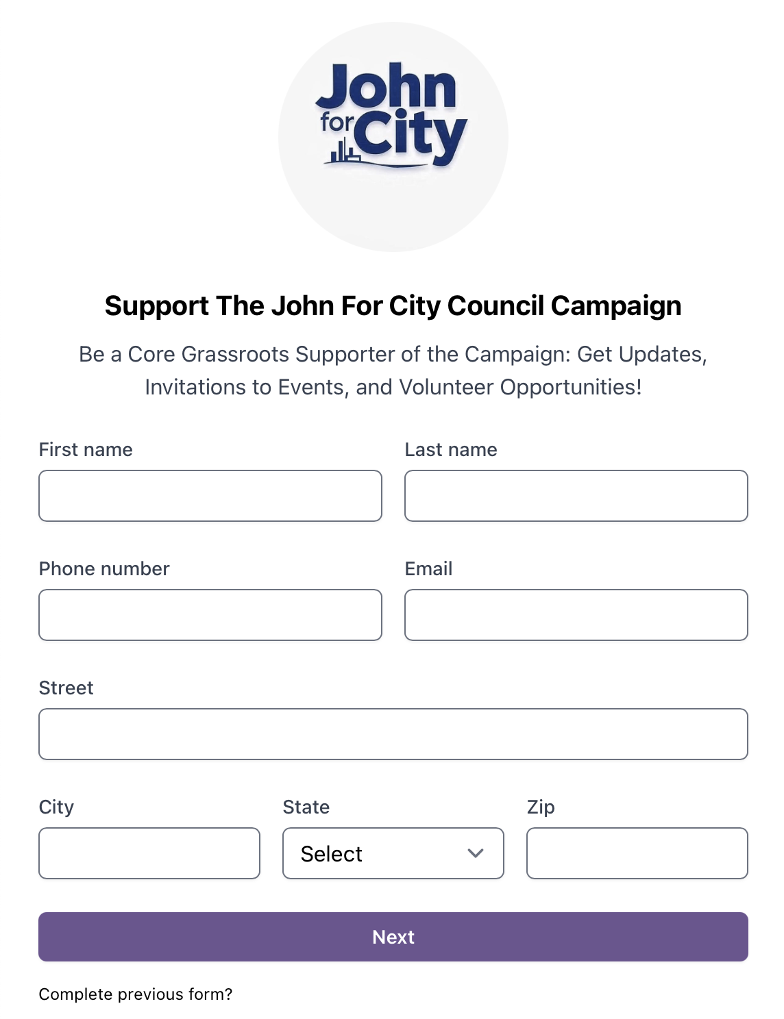 Sign up photo